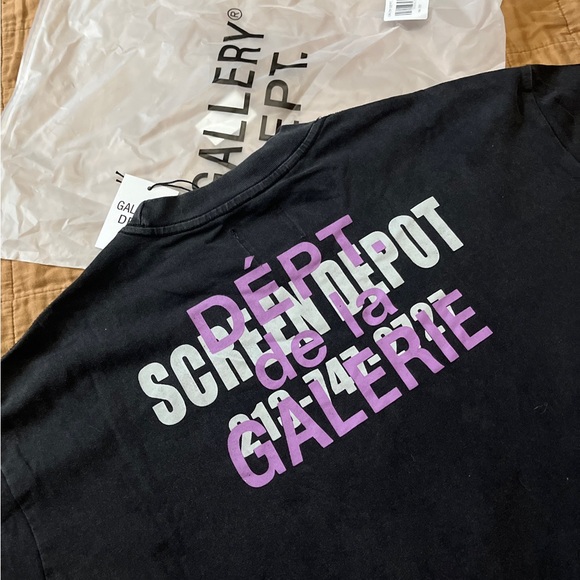 Gallery department x Screen depot t-shirt black/purp - Picture 1 of 4